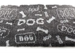 VETBED DOG PRINT GRIJS / WIT GERECYCLED