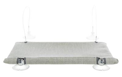 TRIXIE KATTENMAND HANGMAT RAAM VELOURS GRIJS