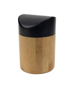 Afvalbak 1L Bamboe/Zwart