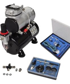 Airbrush Compressorset met 2 pistolen