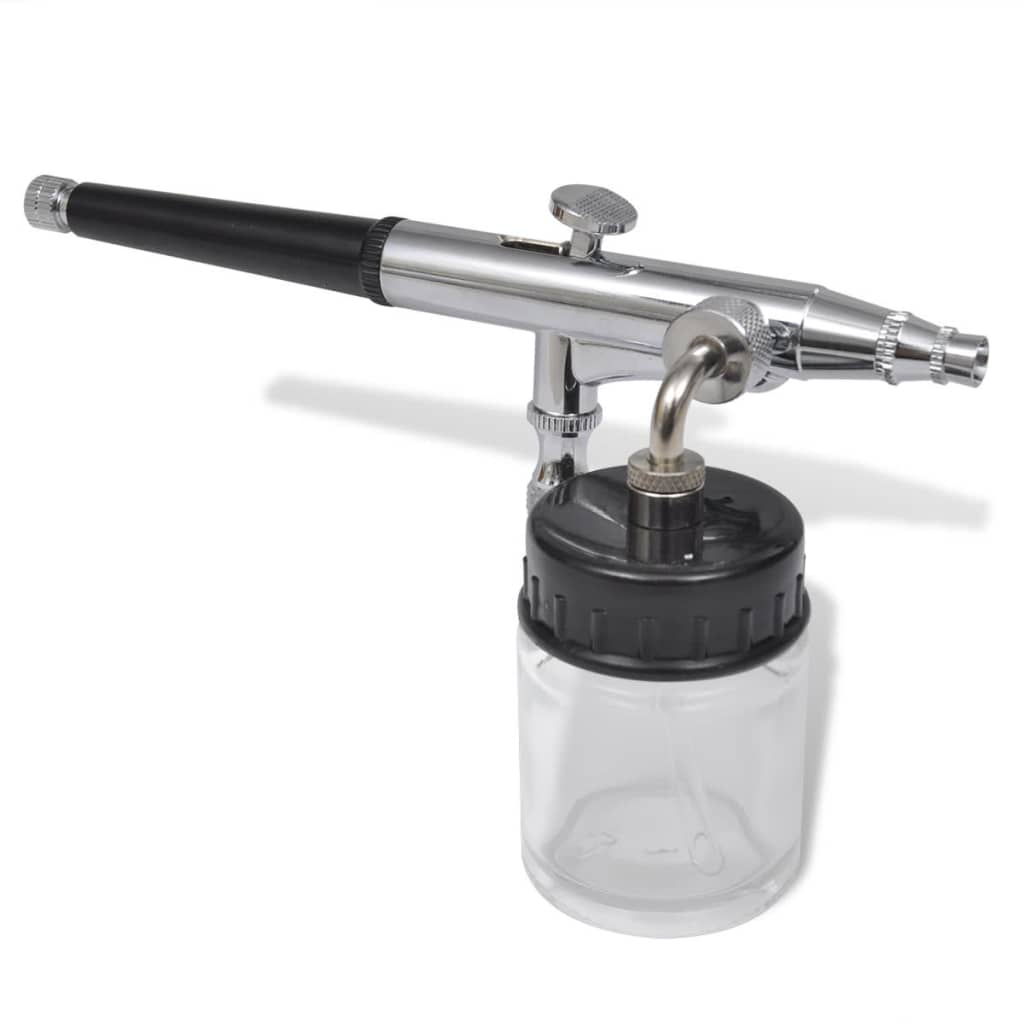 Airbrush set met glazen beker 0