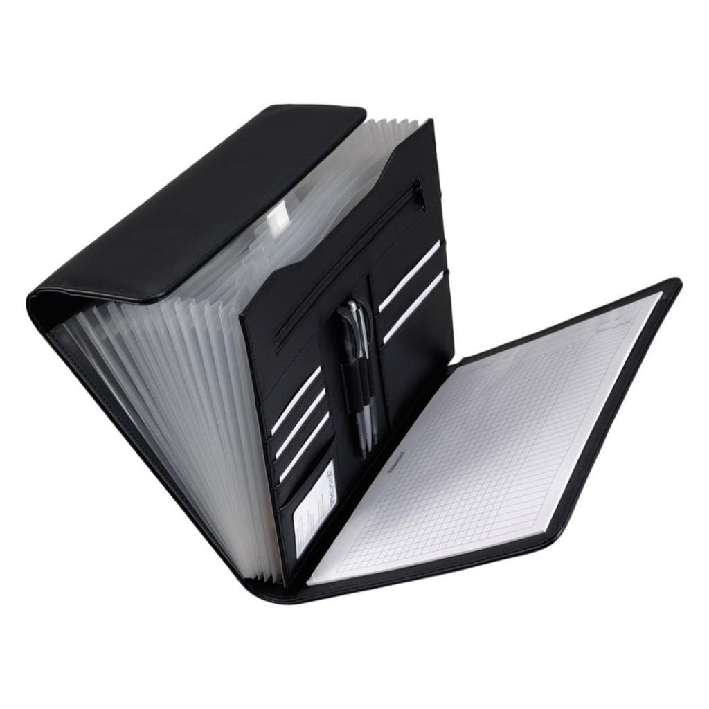 Alassio JU-31511 Sorteermap Vado A4 Zwart/Imitatie Leer - Image 2