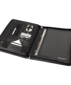 Alternative view of Alassio JU-31517 Conferentiemap A4 + 4 Rings-Mechaniek Zwart/Kunstleer