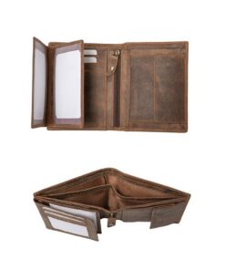 Alternative view of Alassio JU-42240 Leren Portefeuille 12x9.5x2.5cm Bruin