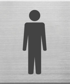 Alco AL-450-2 Pictogram RVS 90x90x1mm - WC Mannen -