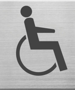 Alco AL-450-4 Pictogram RVS 90x90x1mm - WC Gehandicapten -