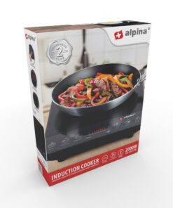 Alpina 1-Pits Inductiekookplaat 2000W Zwart