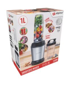 Alpina Smoothie Maker 1L RVS/Zwart