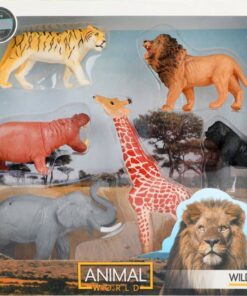 Animal World Wilde Dieren Olifant/Leeuw/Tijger/Gorilla/Giraffe/Nijlpaard