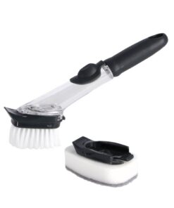 Alternative view of Aqua Laser Afwasborstel met Dispenser + Schuurspons Zwart/Wit
