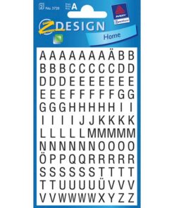 Avery AV-3720 Letteretiket 2 Vel Zwart 10 Setjes met 2 Vel