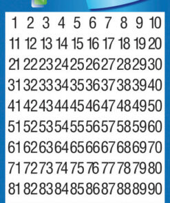 Avery AV-3721 Cijferetiket 2 Vel Zwart 10 Setjes met 2 Vel
