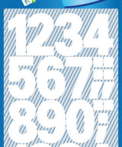 Avery AV-3787 Cijferetiket 2 Vel Watervast Wit 10 Setjes met 2 Vel