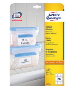 Avery AV-L7970-25 Diepvriesetiketten 63.5x33.9 mm 600 Stuks Wit