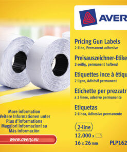 Avery AV-PLP1626 Prijstangetiketten Permanent 26x16mm Wit 10 Rol In Doos