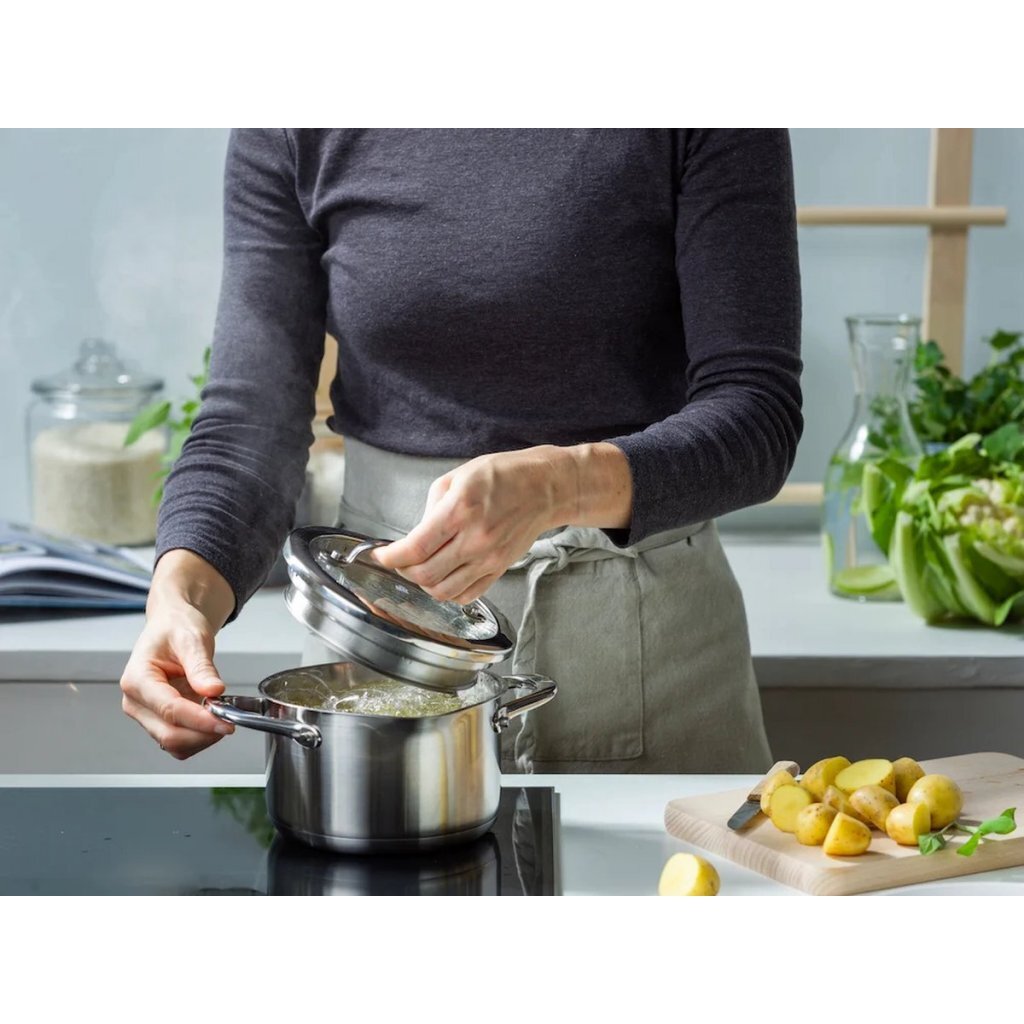 BK Twist Pannenset 5-delig RVS/Glas - Image 4