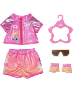 Baby Born Fiets Outfit 43 cm Roze/Oranje