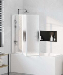 Badscherm 3 panelen vouwbaar 117 x 120 cm