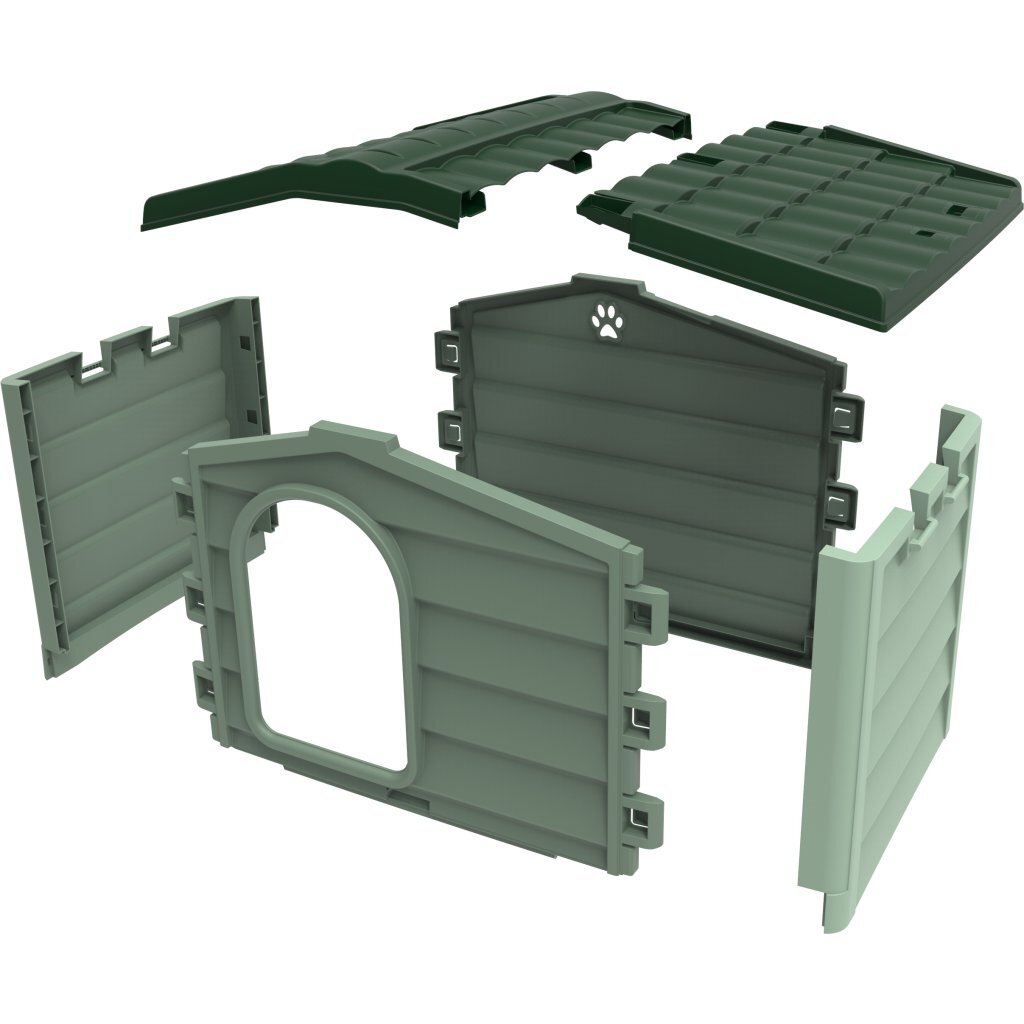 Bama Pet Cuccia Hondenhok 89x75x62 cm Groen - Image 2