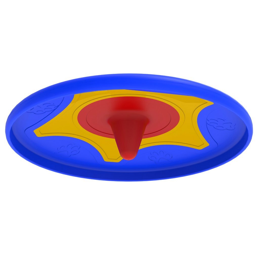 Bama Pet Trotto Disk Hondenspeelgoed 24.5x4.5 cm Blauw/Geel/Rood - Image 2