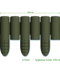 Bama Tuin Modulaire Rand Imitatiehout 38.5x15 cm 6 Stuks Bruin