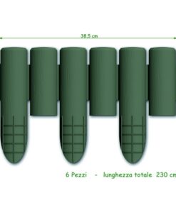 Bama Tuin Modulaire Rand Imitatiehout 38.5x15 cm 6 Stuks Groen