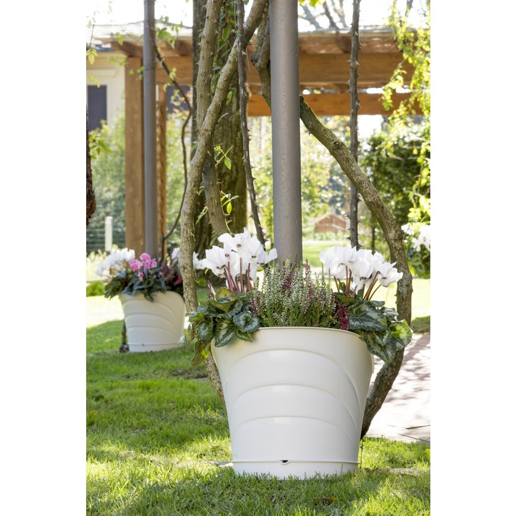 Bama Tulipano Bloempot 5L 34.5x19x30 cm 4 Stuks Wit - Image 2