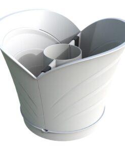 Bama Tulipano Bloempot 5L 34.5x19x30 cm 4 Stuks Wit