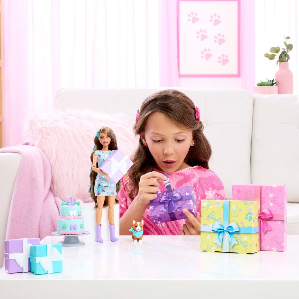 Barbie Party Unboxed Pop met Blauwe Jurk - Image 5
