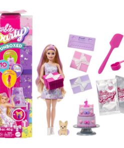 Barbie Party Unboxed Pop met Paarse Highlights