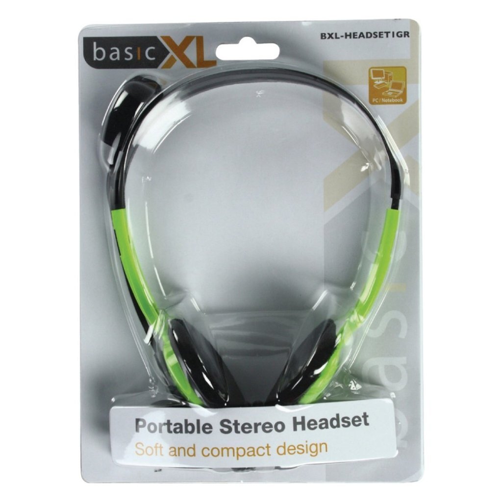 BasicXL BXL-HEADSET1 Stereo Headset Groen/Zwart - Image 3