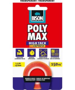 Bison Poly Max Tape 150 cm Transparant