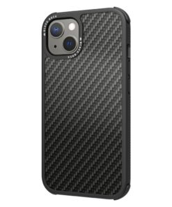 Black Rock Cover Robust Real Carbon Voor Apple IPhone 13 Zwart