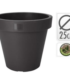 Bloempot Rond 25 cm Antraciet
