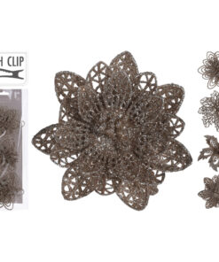 Bloemversiering Clip 10cm 3st