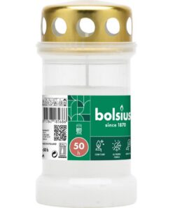 Bolsius Herdenkingskaars + Deksel Cr&egrave;me