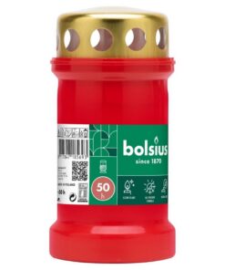 Bolsius Herdenkingskaars + Deksel Rood