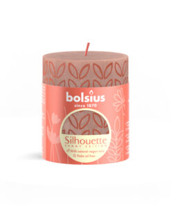 Bolsius Silhouette Stompkaars Misty Pink Met Print 8x6