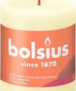 Bolsius Stompkaars Rustiek Butter Yellow 8 cm 7 cm