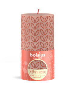 Bolsius Stompkaars Silhouette Misty Pink Met Print 130x68 Mm