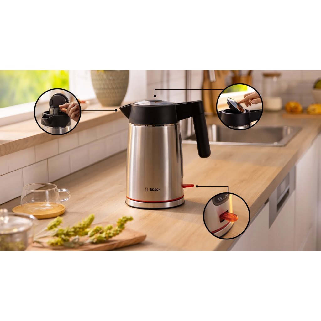 Bosch TWK6M480 MyMoment Waterkoker 1.7L 2400W RVS/Zwart - Image 2