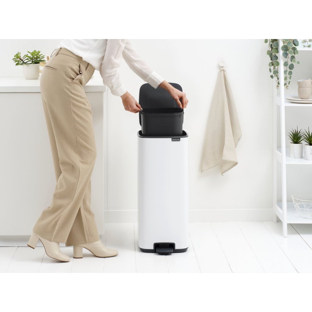 Brabantia Bo Pedaalemmer 30L Wit - Image 5
