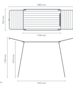 Alternative view of Brabantia HangOn Too Droogrek 22 m Drooglengte Mat Zwart