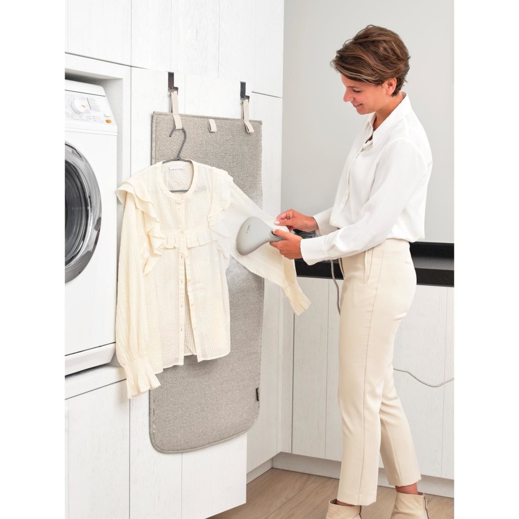 Brabantia Kledingstoomdeken met Deurhaken 50x100 cm Lichtgrijs - Image 5