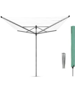 Alternative view of Brabantia Lift-O-Matic Droogmolen 60 m Drooglengte + Grondhaak en Hoes Metallic Grijs