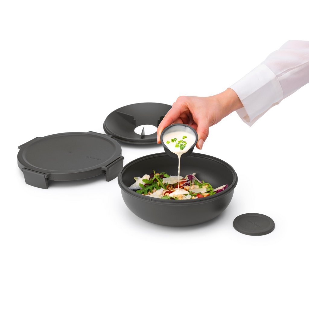 Brabantia Make & Take Salade Lunchkom 1.3L Donkergrijs - Image 3