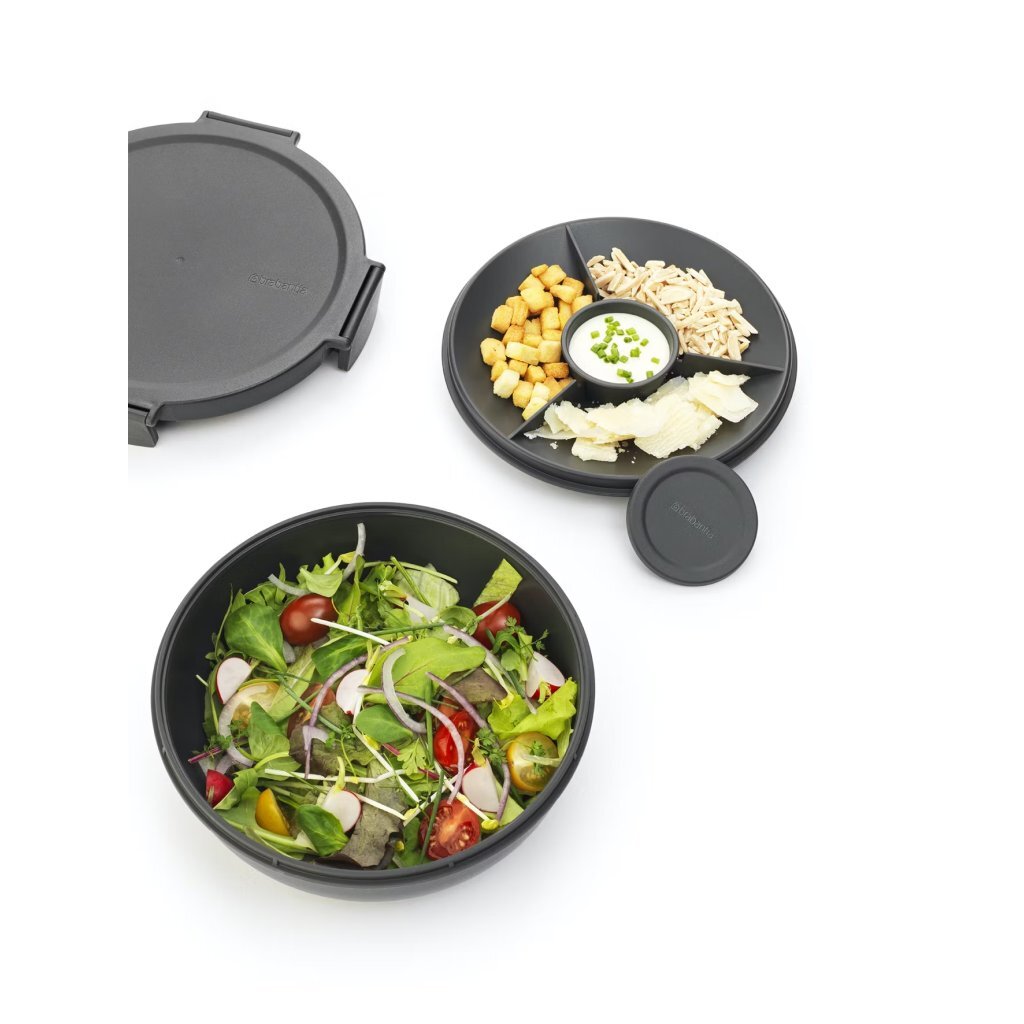 Brabantia Make & Take Salade Lunchkom 1.3L Donkergrijs - Image 4