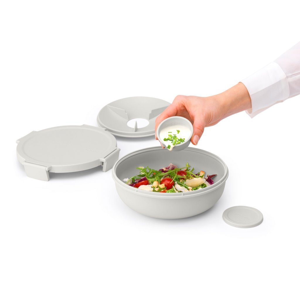 Brabantia Make & Take Salade Lunchkom 1.3L Lichtgrijs - Image 3