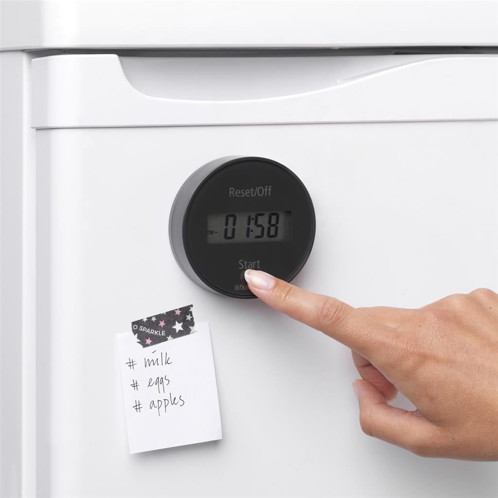 Brabantia Tasty+ Kookwekker met Magneet Dark Grey - Image 2