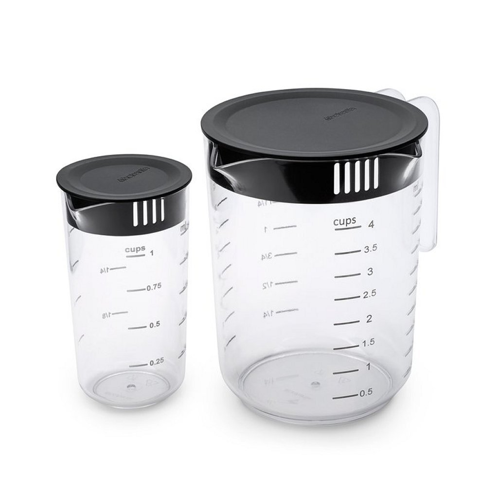 Brabantia Tasty+ Maatbeker Set 1L+250 ml Zwart/Transparant - Image 2